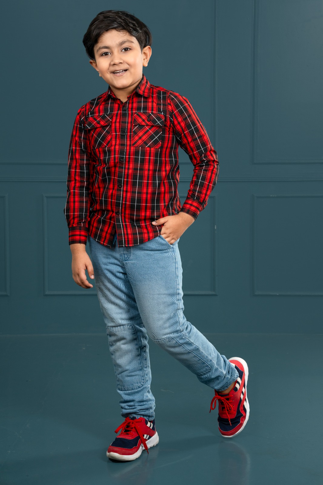 Boys Long Sleeve Check Shirt